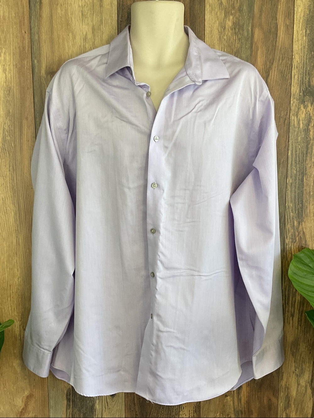 Calvin Klein Regular Fit Performance Non Iron Long-Sleeve Dress Shirt 18 470B